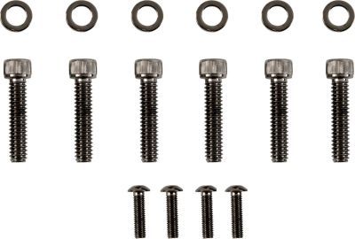 24011034 - DRAG SPECIALTIES BOLT KIT M8 HANDLEBAR CONTROL KNURLED ALLEN HEAD BLAC...