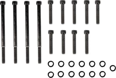 24011040 - DRAG SPECIALTIES BOLT KIT M8 OUTER PRIMARY KNURLED ALLEN HEAD BLACK