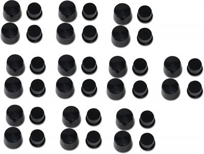Drag Specialties Axle Caps Gloss Black Rear 0214-1237 