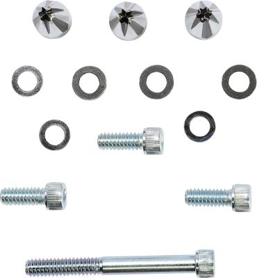 24040648 - CIRO 3D WINDSHIELD SCREW CAP KIT BLACK/CHROME