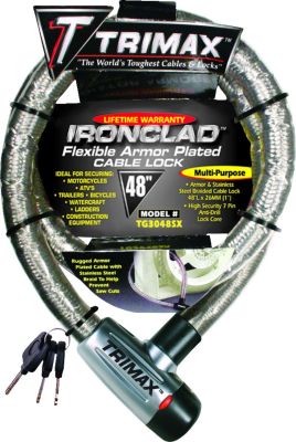 40100010 - TRIMAX CABLE LOCK BRAIDED 48