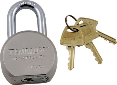 40100023 - TRIMAX PADLOCK  HARDENED 64MM SOLID STEEL 1.25