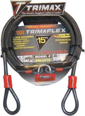 40100053 - TRIMAX CABLE-LOCK TRIMAFLEX QUADRA BRAID DUAL LOOP 15