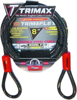 40100055 - TRIMAX CABLE-LOCK TRIMAFLEX QUADRA BRAID DUAL LOOP 8