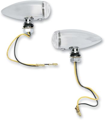 78052068 - DRAG SPECIALTIES BULLET LED MARKER LIGHT SMOOTH CLEAR LENS CHROME