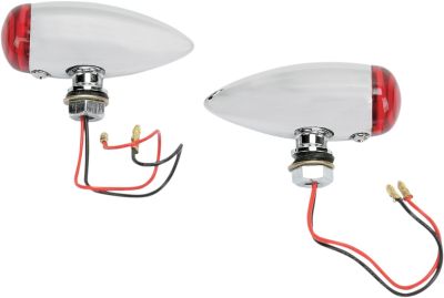 78052070 - DRAG SPECIALTIES BULLET LED MARKER LIGHT SMOOTH RED LENS CHROME