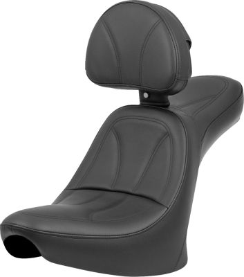816HFJ - SADDLEMEN KING SEAT WITH DRIVER BACKREST HARLEY DAVIDSON