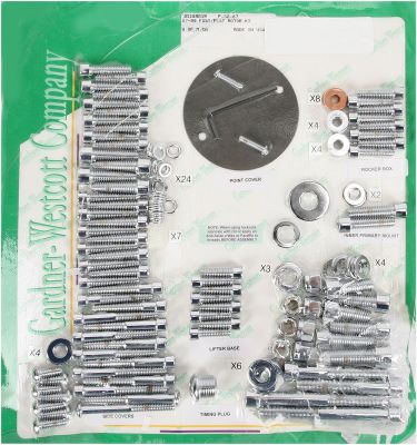 DS189019 - GARDNER-WESTCOTT BOLT KIT MOTOR/SOCKET HEAD STEEL CHROME NATURAL