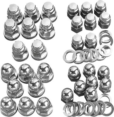 DS190115 - DRAG SPECIALTIES HEAD BOLT SET ACORN CHROME