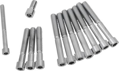 DS190391S - DRAG SPECIALTIES CHROME SOCKET-HEAD PRIMARY COVER BOLT KIT SMOOTH