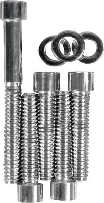 DS190395S - DRAG SPECIALTIES CHROME SOCKET-HEAD TRANSMISSION TOP COVER BOLT KIT SM...
