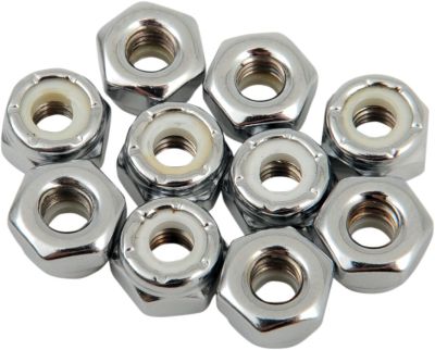 DS190523 - DRAG SPECIALTIES NYLON INSERT NUT 10-32 CHROME