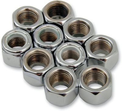 DS190529 - DRAG SPECIALTIES NYLON INSERT NUT 3/8-24 CHROME