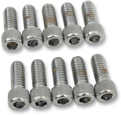 DS190534 - DRAG SPECIALTIES SOCKET-HEAD BOLT 1/4-20X0.625 KNURLED CHROME