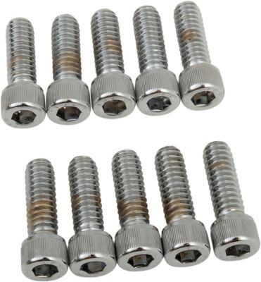 DS190535 - DRAG SPECIALTIES SOCKET-HEAD BOLT 1/4-20X0.75 KNURLED CHROME