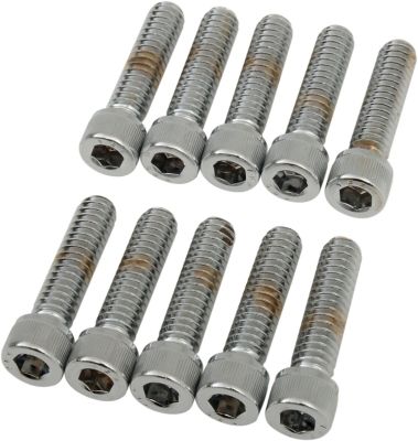 DS190537 - DRAG SPECIALTIES SOCKET-HEAD BOLT 1/4-20X1 KNURLED CHROME