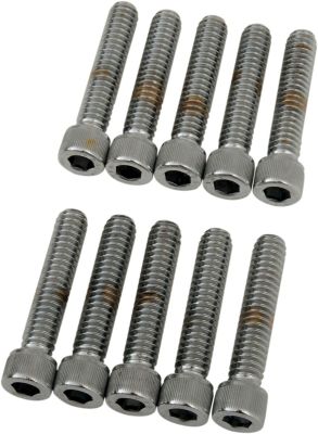 DS190538 - DRAG SPECIALTIES SOCKET-HEAD BOLT 1/4-20X1.25 KNURLED CHROME