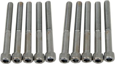 DS190542 - DRAG SPECIALTIES SOCKET-HEAD BOLT 1/4-20X2.25 KNURLED CHROME