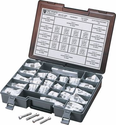 DS190558 - DRAG SPECIALTIES SOCKET-HEAD BOLT ASSORTMENT UNF KNURLED CHROME