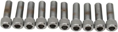 DS190561 - DRAG SPECIALTIES SOCKET-HEAD BOLT 1/4-28X0.875 KNURLED CHROME