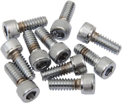 DS190586 - DRAG SPECIALTIES SOCKET-HEAD BOLT 10-24X0.375 KNURLED CHROME
