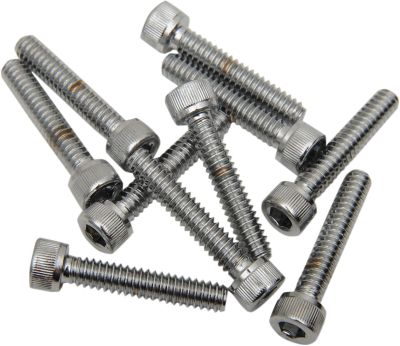DS190591 - DRAG SPECIALTIES SOCKET-HEAD BOLT 10-24X1.25 KNURLED CHROME