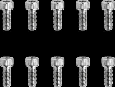 DS190595 - DRAG SPECIALTIES SOCKET-HEAD BOLT 10-32X0.5 KNURLED CHROME