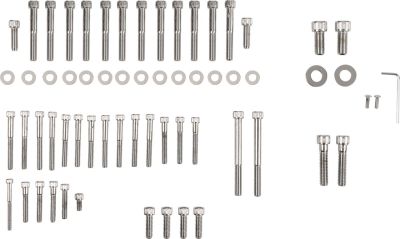 DS190761 - DRAG SPECIALTIES CHROME SOCKET-HEAD MOTOR BOLT KIT KNURLED