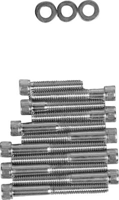 DS190768 - DRAG SPECIALTIES CHROME SOCKET-HEAD CAM COVER BOLT KIT KNURLED