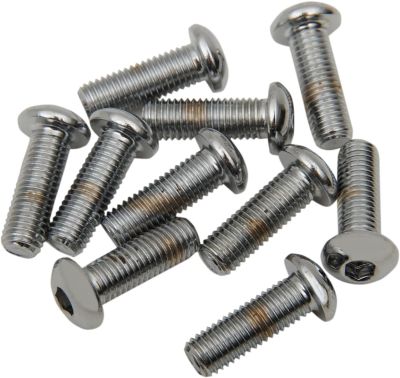 DS190835 - DRAG SPECIALTIES BUTTON-HEAD BOLT 1/4-28X1 CHROME