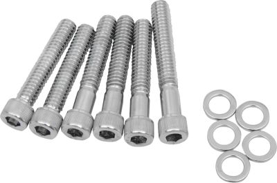 DS190866 - DRAG SPECIALTIES CHROME SOCKET-HEAD CAM COVER BOLT KIT KNURLED