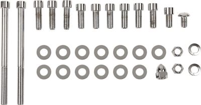 DS190877S - DRAG SPECIALTIES CHROME SOCKET-HEAD MOTOR MOUNT BOLT KIT SMOOTH