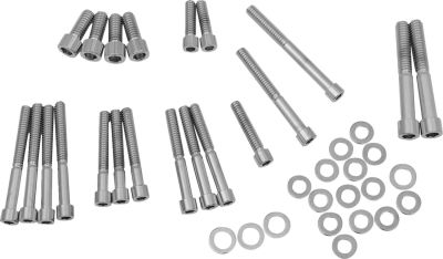 DS190878S - DRAG SPECIALTIES CHROME SOCKET-HEAD CAM/ SPROCKET COVER BOLT KIT SMOOT...