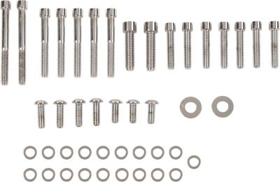 DS190879S - DRAG SPECIALTIES CHROME SOCKET-HEAD PRIMARY COVER BOLT KIT SMOOTH
