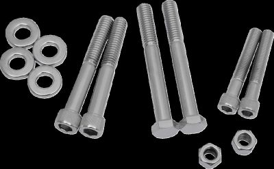 DS190880 - DRAG SPECIALTIES CHROME SOCKET-HEAD MOTOR MOUNT BOLT KIT KNURLED