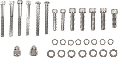 DS190881 - DRAG SPECIALTIES CHROME SOCKET-HEAD TRANSMISSION END COVER BOLT KIT KN...