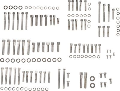 DS192398 - DRAG SPECIALTIES CHROME SOCKET-HEAD ENGINE CASE BOLT KIT SMOOTH