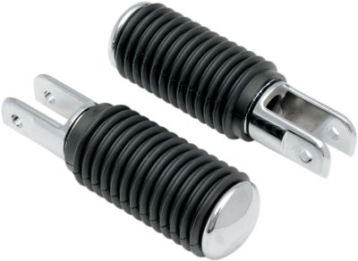 DS253405 - DRAG SPECIALTIES FOOTPEGS RUBBER CHROME-ENDS 5/8