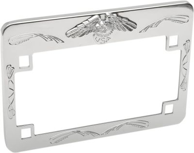 DS270225 - EMGO LICENSE PLATE FRAME EAGLE CHROME