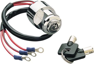 DS272112 - DRAG SPECIALTIES IGNITION SWITCH W/ ROUND KEY OFF/IGN/IGN+LIGHT-POSITI...