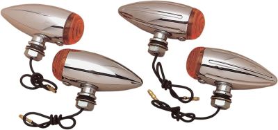 DS282040 - DRAG SPECIALTIES SMOOTH MARKER LIGHT CHROME AMBER LENS