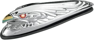 DS287555 - DRAG SPECIALTIES CHROME EAGLE HEAD W/ LIGHTED EYES SMALL FRONT FENDER ...