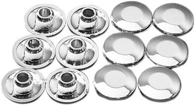 DS290605 - DRAG SPECIALTIES CHROME PLUGS FOR HANDLEBAR CLAMP 1/4
