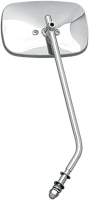 DS302110 - DRAG SPECIALTIES MIRROR RECTANGULAR 3.5"X5" W/ ADJUSTABLE LONG STEM CHROME