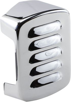 DS376610 - DRAG SPECIALTIES COIL COVER LOUVERED CHROME