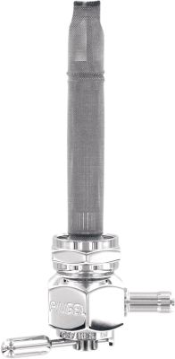 DS390235 - PINGEL SINGLE OUTLET RESERVE FUEL VALVE HD METRIC NUT HEX CHROME