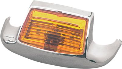 DS719933 - DRAG SPECIALTIES FRONT FENDER TIP LIGHT AMBER LENS CHROME