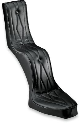 DS907200 - DRAG SPECIALTIES SEAT QUEEN REAR 2-UP VINYL BLACK