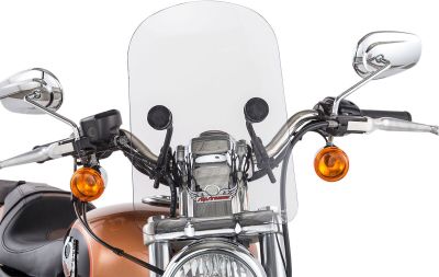 HD3C - SLIPSTREAMER WINDSHIELD CRUISERS HD-3 TOMBSTONE CLEAR   BLACK 13.75