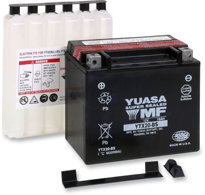 YTX20BS - YUASA BATTERY YTX® 12V 172,72 MM X 86 MM X 155 MM LEAD ACID MAINTENAN...